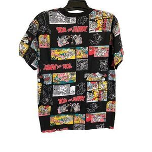 Tom and Jerry Cartoon Graffiti Size M Black Shirt